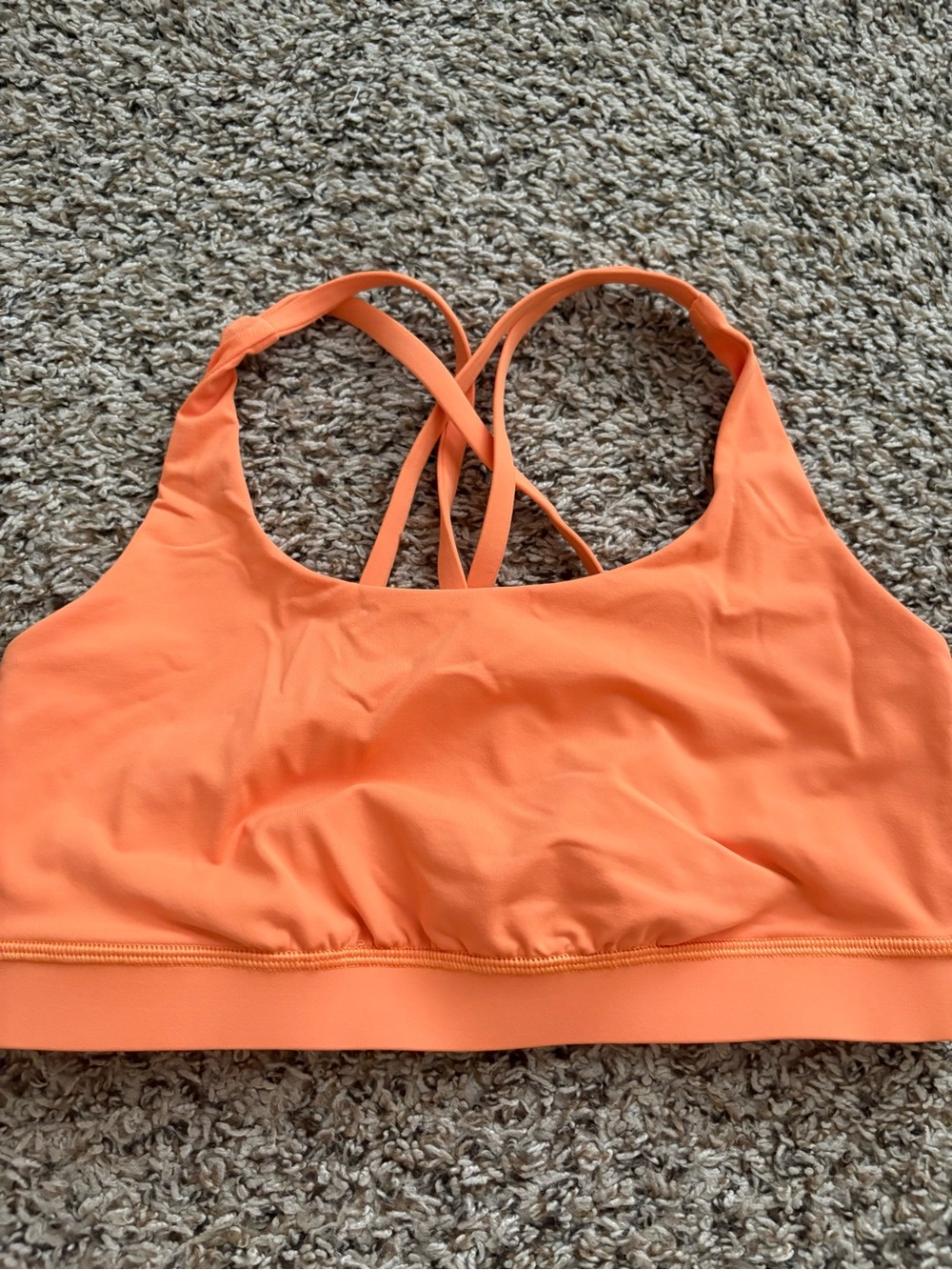 lululemon athletica Orange Strappy Low-Impact Sports Bra